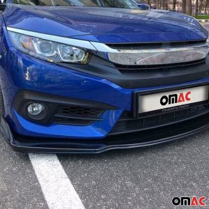 Honda Civic Bumper Splitter - Front - Omac - ABS - Black - 2016